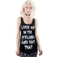 Look Me In The Eyeliner Racerback Tank Top - Size: Size 16