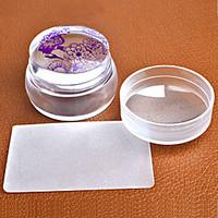 lovely design matte nail art stamper scraper with cap silicone jelly 3 ...