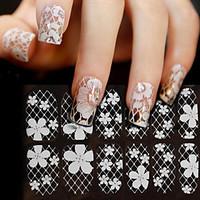 Lovely Lace Diamond White Nail Jewelry