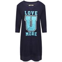 Love U More Longline Sweatshirt in Blue - TBOE (Guest Brand)