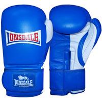 Lonsdale Pro Safe Spar Hook and Loop Training Gloves - Blue/White, 18oz
