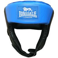 Lonsdale Jab Open Face Headguard - Black/Blue, L