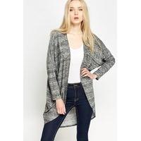 Long Speckled Open Cardigan