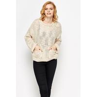 loose knit pocket front jumper