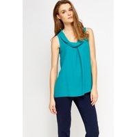 Low Neck Turquoise Top