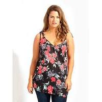 lovedrobe gb black floral tie swing cami