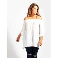 lovedrobe gb white bardot blouse