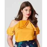 lovedrobe cold shoulder frill top