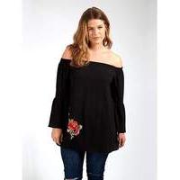 lovedrobe gb black bardot blouse