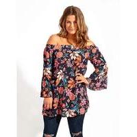 lovedrobe gb floral bardot blouse