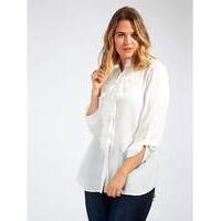 Lovedrobe GB Ruffle Detail Ivory Blouse