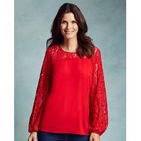 long sleeve lace blouse