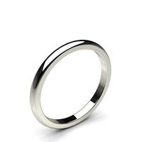 low dome standard fit classic plain wedding band