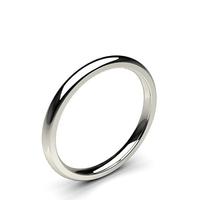 low dome comfort fit classic plain wedding band