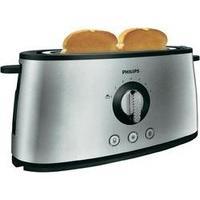 Long slot toaster with built-in home baking attachment, bagel function Philips HD2698/00 Stainless steel, Black