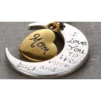 \'Love You to the Moon...\' Necklace - For Mom, Sister, Daughter, Son or Brother