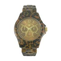 Love Label Leopard Print Boyfriend Watch