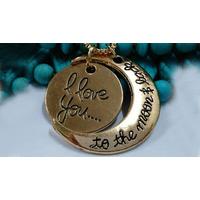love you to the moon and back necklace 2 colours