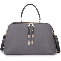 long son ladies two tone shopper handbag grey