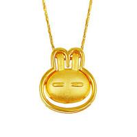 Lovely Cute 24K Gold Plated Rabbit Animal Chain Necklace Pendant for Party Birthday Women\'s Gift