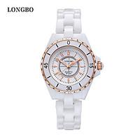 LONGBO Womens Watches Mujer Ceramic Band Quartz Watch Diamond Fashion Brand Cool Watches Unique Watches