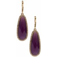 lonna lilly ladies purple drop earrings