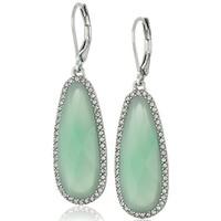 lonna lilly ladies green drop earrings