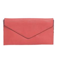 Long & Son Ladies Medium Envelope Clutch Bag - Plum