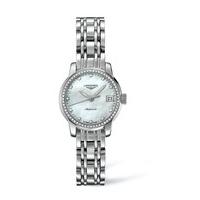 Longines Saint-Imier ladies\' automatic diamond-set bracelet watch