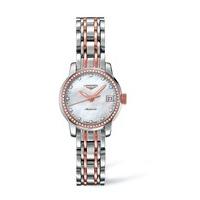 longines saint imier ladies automatic diamond set two tone watch