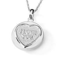 Love Hearts Necklace I Love You Silver