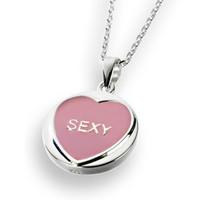 Love Hearts Necklace Sexy Pink