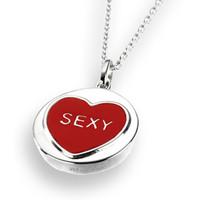 love hearts necklace sexy red