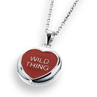 Love Hearts Necklace Wild Thing Red Silver