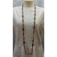 Long Wooden Beaded Necklace Unbranded - Size: Large - Brown - Necklace