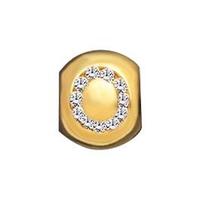 lovelinks gold plated silver clear cz o bead