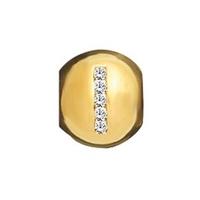 Lovelinks Gold Plated Silver Clear CZ I Bead