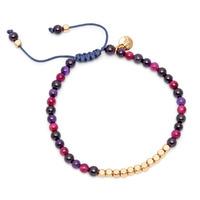 lola rose ladies marylebone blue sandstone and pink persian agate brac ...