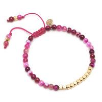 lola rose ladies marylebone pink agate bracelet mlb365 326000