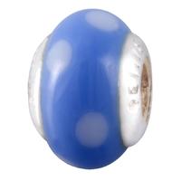 lovelinks silver blue spotted glass bead 1082026 99