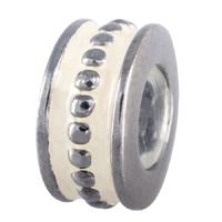 Lovelinks Silver White Enamel Studded Bead 22821354-9