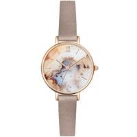 lola rose ladies montana agate leather strap watch lr2044