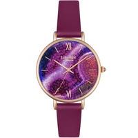 Lola Rose Ladies Aqua Purple Agate Leather Strap Watch LR2020