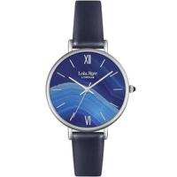 lola rose ladies blue sandstone leather strap watch lr2015