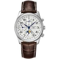 Longines Mens Master Chronograph Leather Strap Watch L26734783