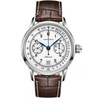 Longines Mens Heritage Chronograph Leather Strap Watch L28004232
