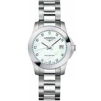 longines ladies conquest diamond bracelet watch l32774876