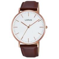 Lorus Mens Rose Gold Plated Watch RH880BX9