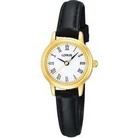 Lorus Ladies Gold Black Watch RG294HX9