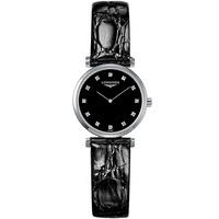 longines ladies black la grande classique leather strap watch l4209458 ...